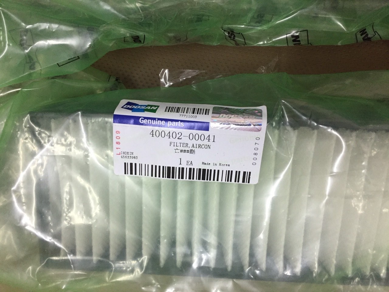 Doosan Excavator Body Parts, Filter, Aircon 400402-00041