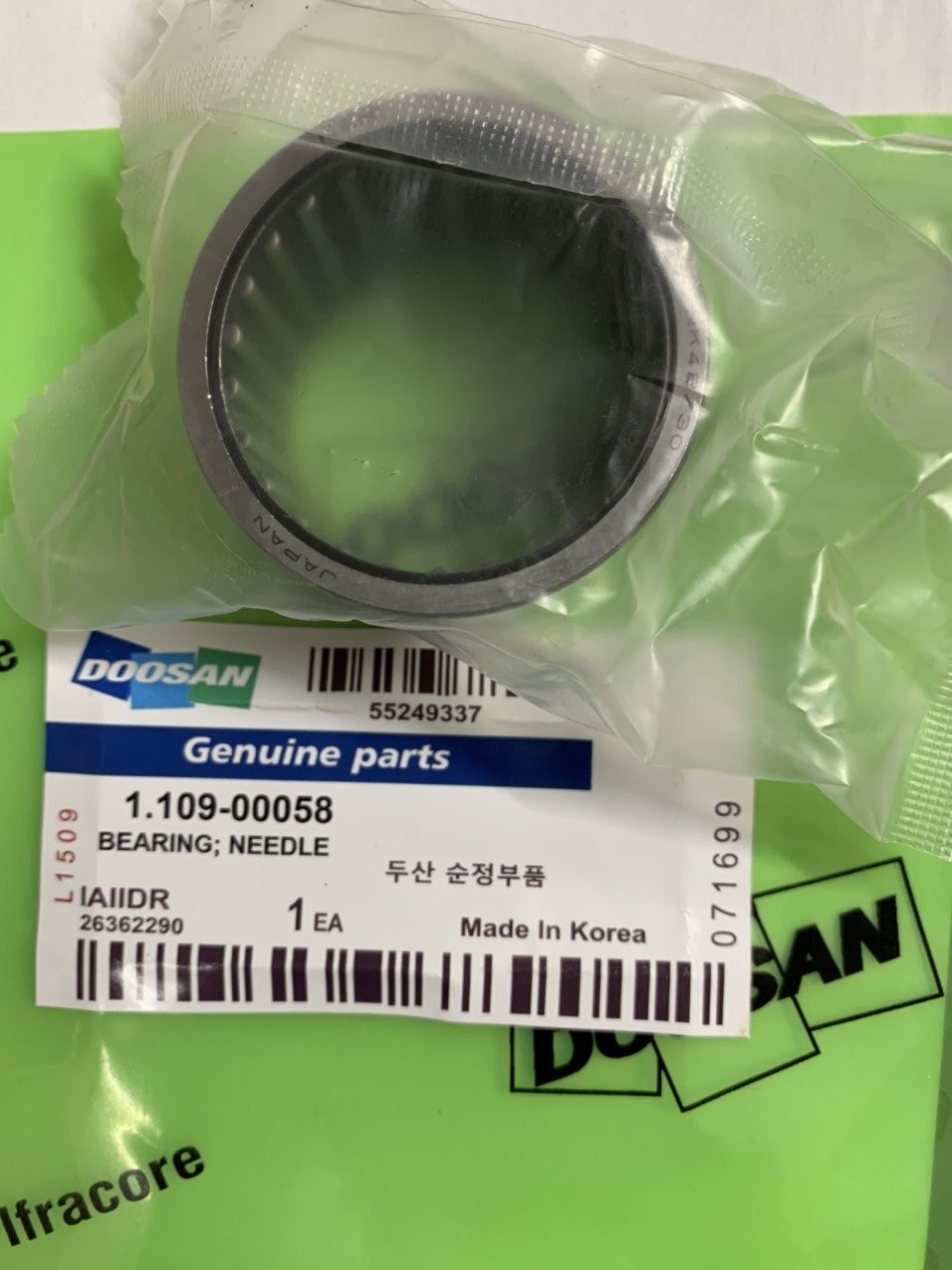 Doosan parts, Bearing needle 1.109-00058